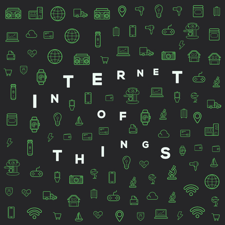 IOT Internet of Things Smart Home Vector Quality Design with Iconsのイラスト素材
