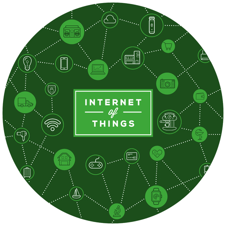 IOT Internet of Things Smart Home Vector Quality Design with Iconsのイラスト素材