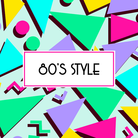 Retro vintage 80s or 90s fashion style abstract pattern background. Good for textile fabric design, wrapping paper and website wallpapers. Vector illustration.のイラスト素材