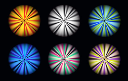 Vector Light Effect Circle Spotlight with Transparent Background Setのイラスト素材
