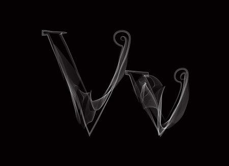 Vector Smoke or Haze Letter Font Type, two lettersのイラスト素材