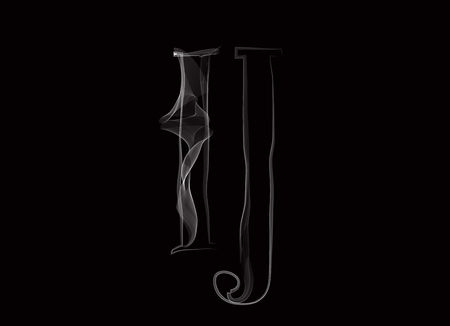 Vector Smoke or Haze Letter Font Type, two lettersのイラスト素材