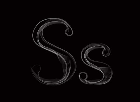 Vector Smoke or Haze Letter Font Type, two lettersのイラスト素材