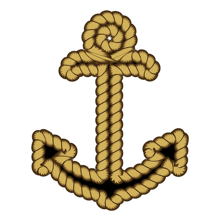 Vector Nautical Anchor Logo. Icon. Maritime. Sea Ocean Boat Illustration Symbolのイラスト素材