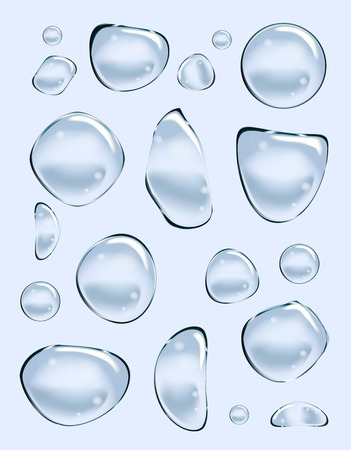Vector Soap Water Bubbles Set. Transparent Isolated Realistic Design Elements. Can be used with any Background.のイラスト素材