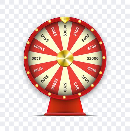 Wheel of fortune isolated Red on white Illustrationのイラスト素材