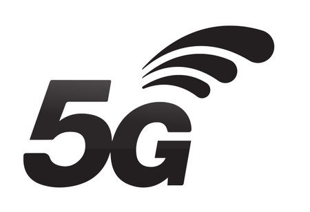 5th generation mobile network logotype. isolated vector 5G icon. high speed connection wireless...
