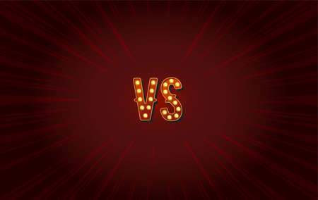 Game Versus Screen. Fight Backgrounds Against Each Other. Battle. Team vs Team. Sport or Gaming. Vector Illustration.のイラスト素材