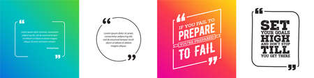 Remark Quote Template Bubble with Vivid Background. Citation Template Vector Set. T-shirts, Posters, Cards.のイラスト素材
