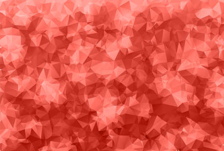 Trendy Coral Pink Geometric Triangle Pattern Vector Background. 2019 Color of the Year.のイラスト素材