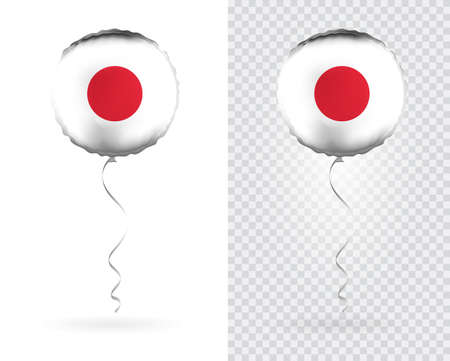 Balloons in Vector as Japan National Flagのイラスト素材
