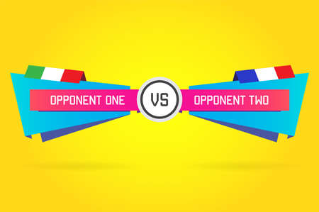 Game Versus Screen. Fight Backgrounds Against Each Other. Battle. Team vs Team. Sport or Gaming. Vector Illustration.のイラスト素材