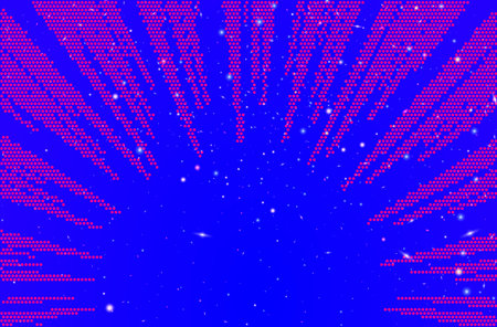 Comic explosion rays background in pop art retro style. Space. Universe.
