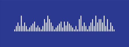 Waves of the equalizer isolated on background. EQ Vector Illustration.のイラスト素材