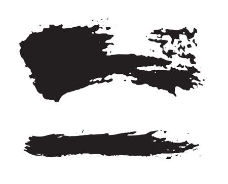 Vector black paint brush strokes.のイラスト素材