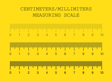 Ruler. Measuring scale, Markup for Rulers. Vector illustration. Centimeters Scale. Millimeters...