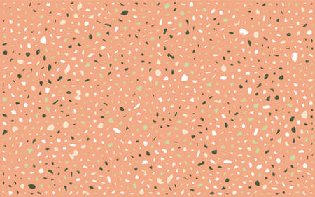Terrazzo Seamless Pattern. Granite Fragments. Abstract Backdrop. Stones and Rocks Texture. Marble Textile, Tile Design. Vector.のイラスト素材