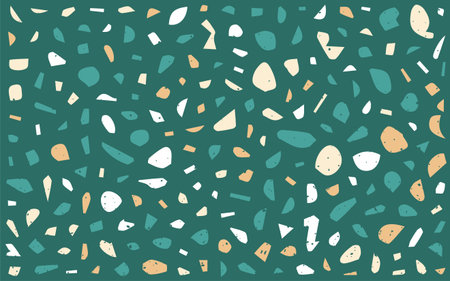 Terrazzo Seamless Pattern. Granite Fragments. Abstract Backdrop. Stones and Rocks Texture. Marble...