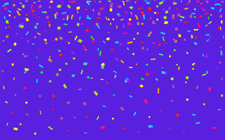 Background with Confetti. Vector. Holiday banner design with colorful particles.のイラスト素材