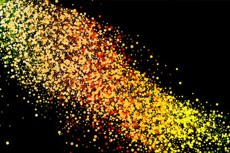Rainbow Gold Glitter Texture Isolated On White. Amber Particles Color. Celebration Background. Golden Explosion Of Confetti.のイラスト素材