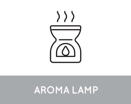 Spa lamp with aroma candle vector icon. filled flat sign for mobile concept and web design. Aromatherapy lamp glyph icon. Ayurveda symbol, logo illustration.のイラスト素材