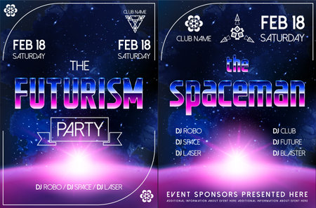 Cosmology Illustration with Universe, Galaxy, Sun, Planets and Stars. Can be used for Invitation, Flyer or Booklet. Futuristic view with Depth and Space Background.のイラスト素材