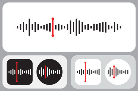 Sound Wave EQ Equalizer Icons and Widget Design. Vector.