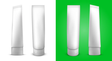 Set of Blank White Foil Food Packaging. 3D illustration. Isolated mock up. template package. Ready For Custom Design.のイラスト素材