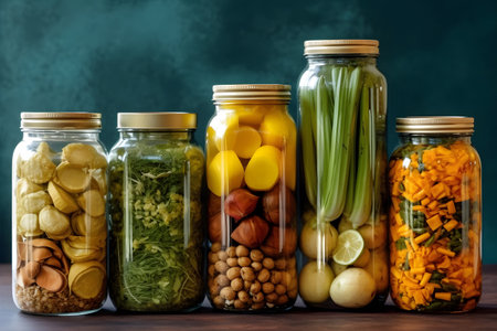 Zero Waste Lifestyle - An image showcasing reusable containers, composting practices. Generative ai.の素材