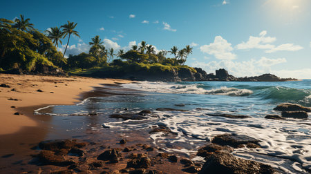 Tropical scenes from Latin American beach destination. Colombia. South American Travel Landscape.の素材
