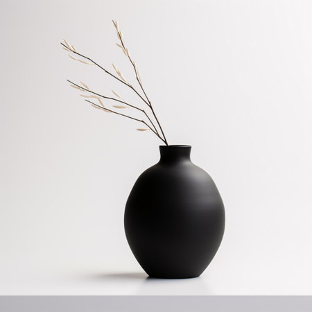 Minimal vase isolated on white background. Minimalistic scandinavian design.の素材