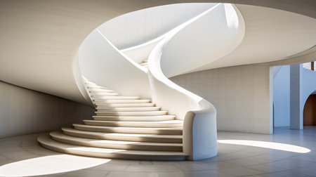 Spiral staircase Modern Architecture detail Abstract Backgroundの素材