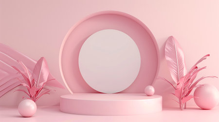 Simple mock up with stand for product presentation.の素材