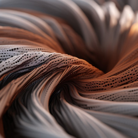 Create a 3D rendering of selected materials, woven together.の素材