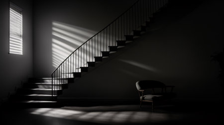A mysterious artful monochrome image with strikiing illumination and shading to bring a captivating atmosphere to any design.の素材