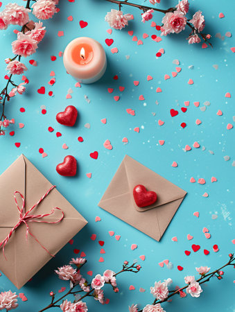 Heart-filled Valentines Day design.の素材