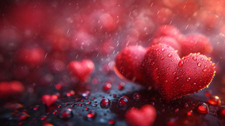 Beautiful Valentine's Day hearts on a stunning abstract backdrop. Top-notch quality.の素材