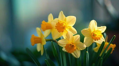 Homegrown narcissus flower.の素材