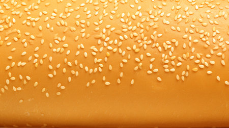 Cover a bun with sesame seed coating.の素材