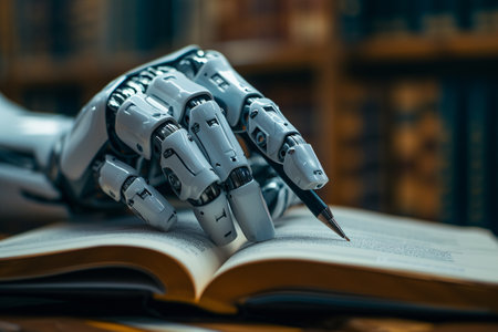 Automaton scribing the tome. Automaton and the tome.の素材