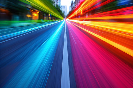 Vibrant hues with blurred movement effect.の素材