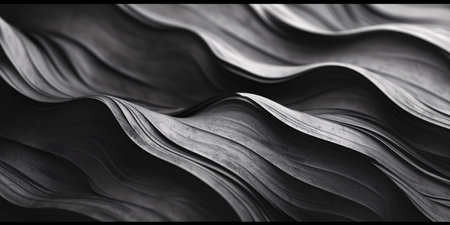 Elegant tactile material with a stunning brush texture and wavy design.の素材