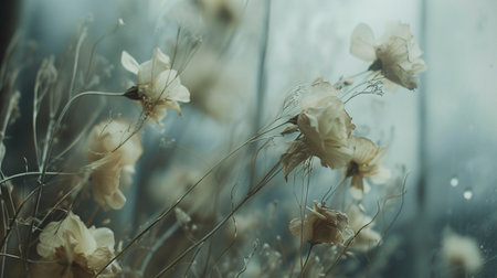 Faded dried blooms with a retro feel.の素材