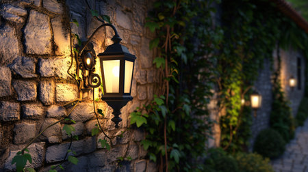 Stunning nocturnal exterior sconce.の素材