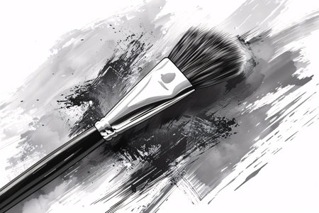 Hand-drawn caricature paintbrush.の素材