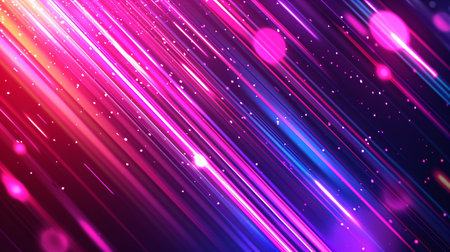 Glimmering bands. Stunning bursts of illumination against a black backdrop. Radiant abstract shimmering backdrop with luminous impact.の素材