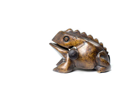 wooden knocker isolated on whiteの写真素材