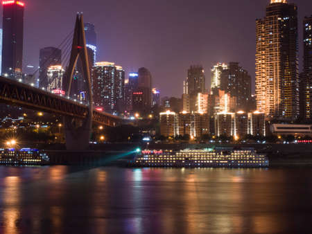 the night of yangzi river at chongqing, china