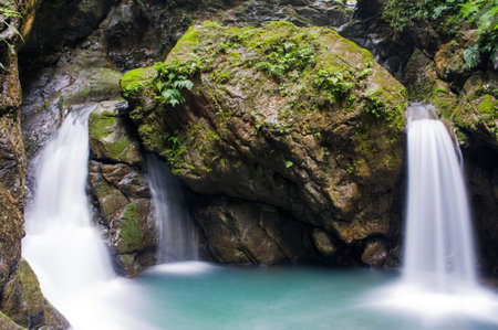 waterfal in Sichuan, China.