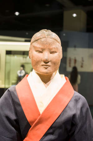 Old pottery figure with history of 2000 years from emperor in Han Dynasty